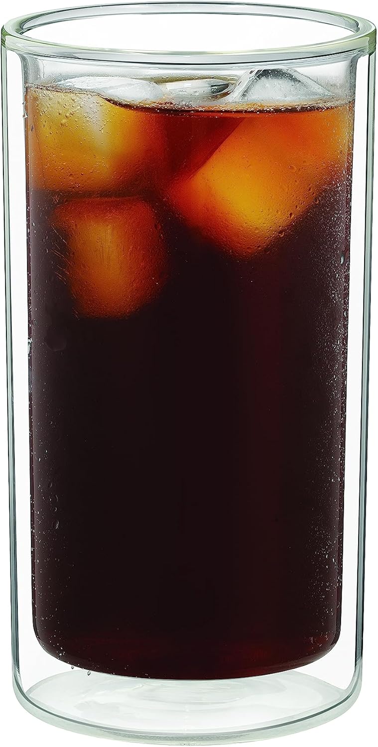 De'Longhi Cold Brew Glasses - Pack of 2 x 300ml, Hand-Blown Borosilicate Double Wall, Dishwasher and Microwave Safe, 1-Year Manufacturer Warranty - DLSC325 - Image 2